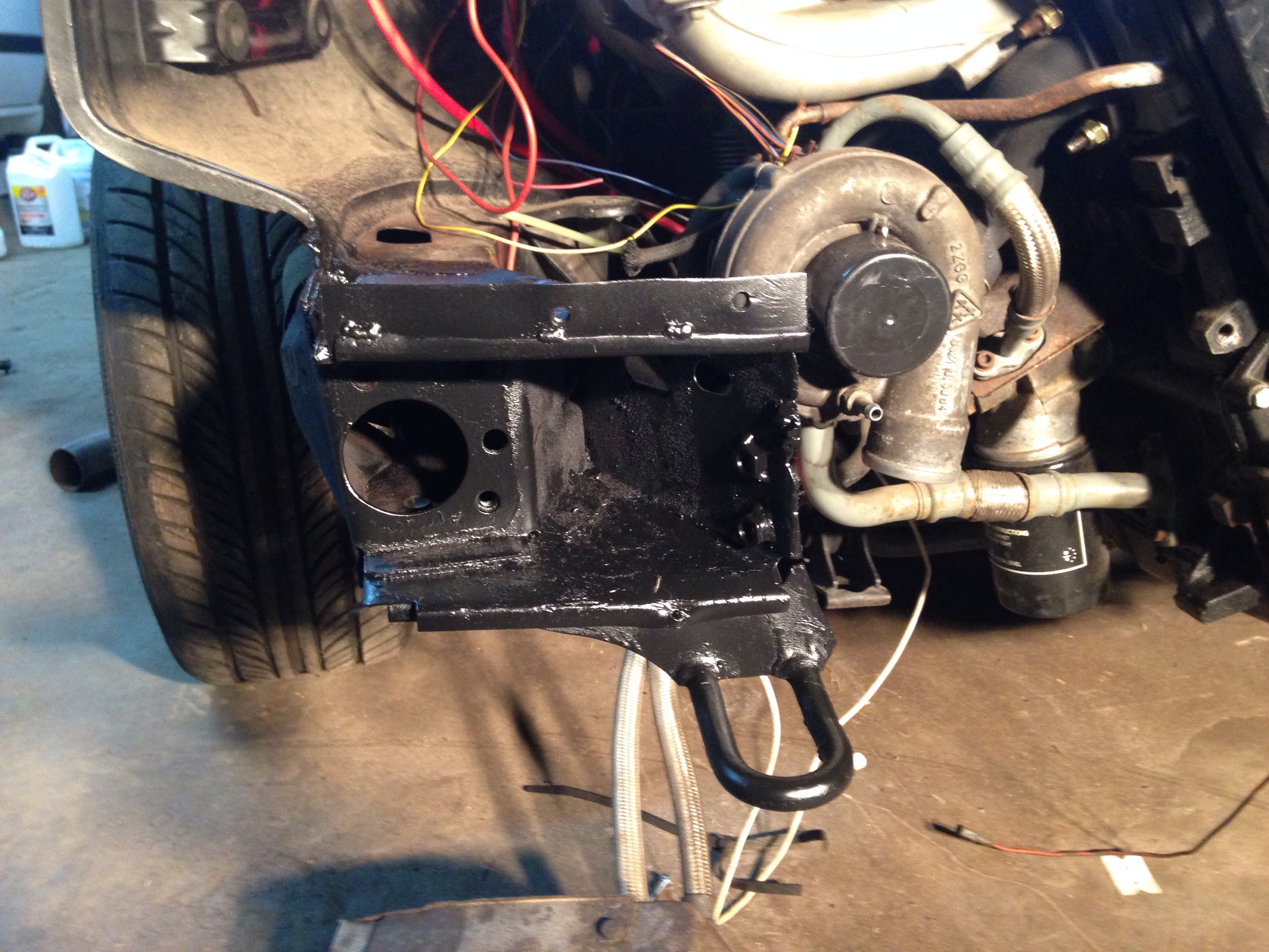 Finished core support brackets