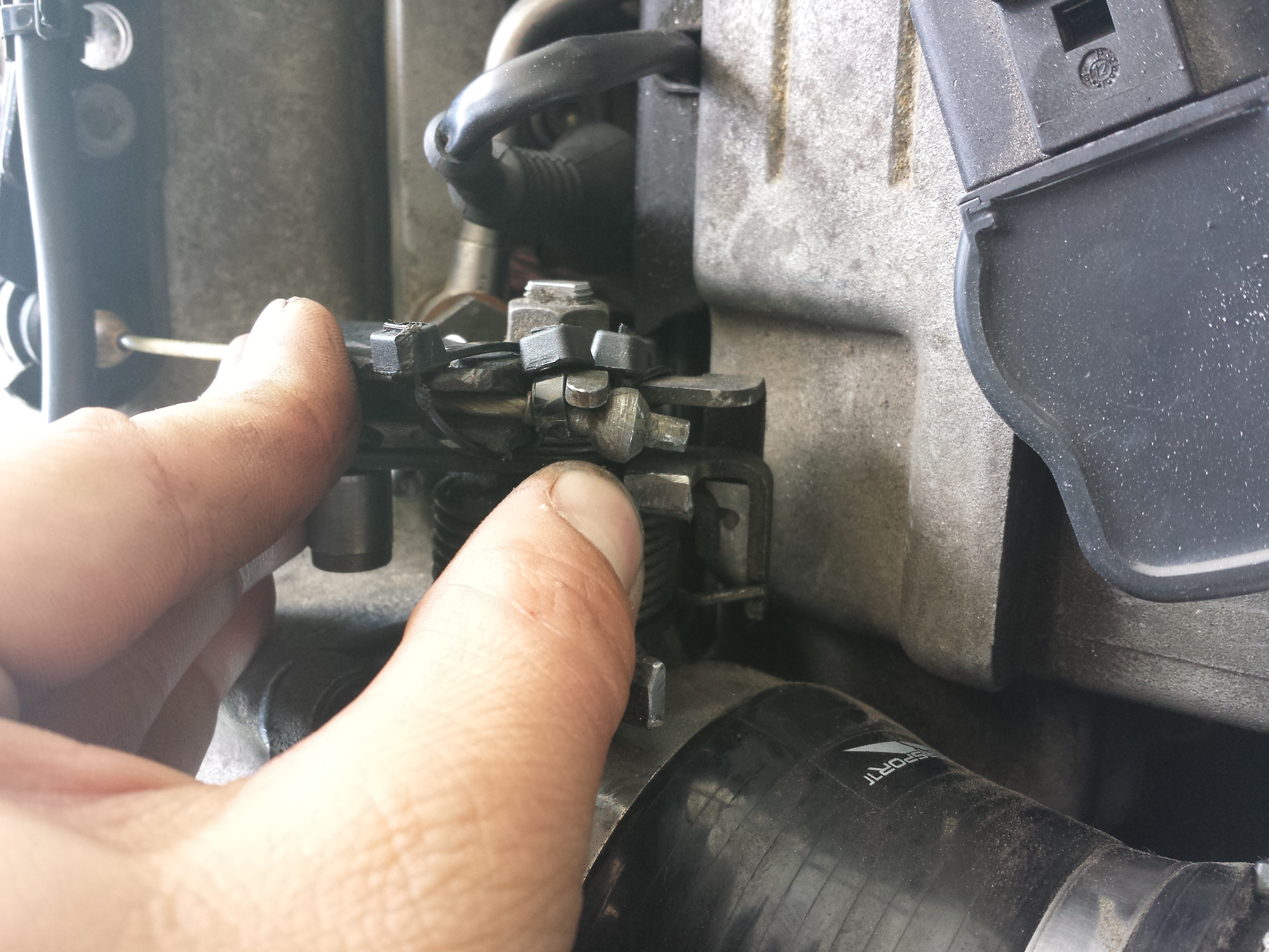 Shiny surface right under my thumb nail